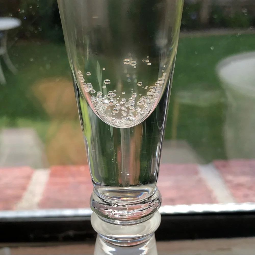 1 Z Gallerie Champagne Frosted Waves Stem Glass